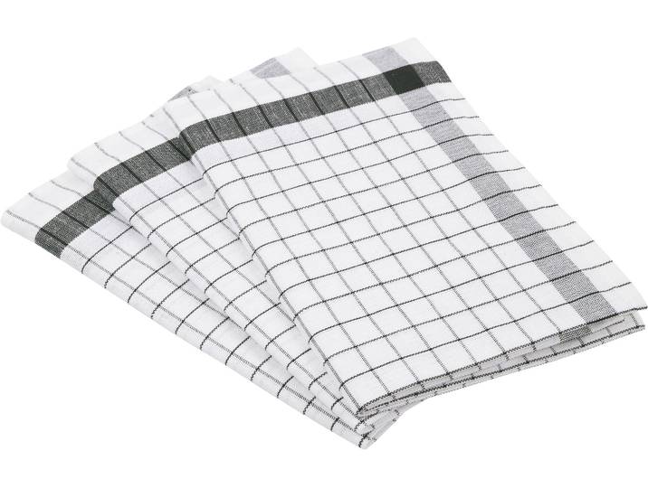 Geschirrtuch ROSS Exclusiv , schwarz, B:50cm L:70cm, 50% Baumwolle, 50% Leinen, Geschirrtücher, Geschirrtuch, Karofond, 50% Baumwolle, 50% Leinen, 50x70 cm
