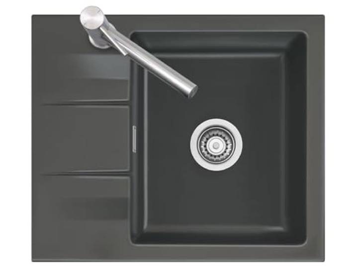 Systemceram Einbauspüle KeraDomo Genea 60 Handbedienung Sonder Schiefer 85