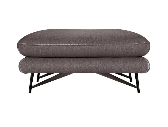 Hocker CALIA ITALIA Cezanne bequem und elegant, B/T 90/70cm, hochwertiger Designfuss , grau (34 tortora), B:90cm H:90cm T:70cm, Hocker, Hocker