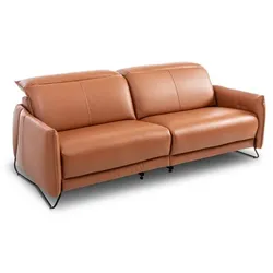 SeDona relax Sofa Vitone Leder Braun Cognac