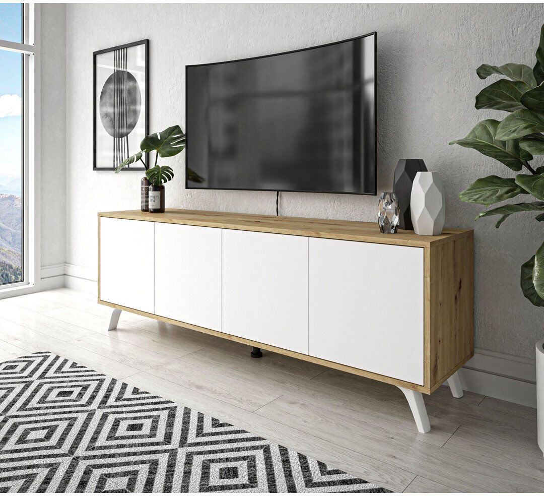 Norden Home Silwell TV Stand for TVs up to 88" Artisan Oak/White 88"