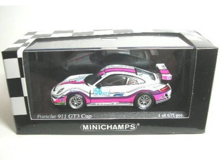 Minichamps 400086456 Modelauto Porsche 911 GT3 Cup Mélanie Snow Challenge Sebring 2008 1:43 Schaal