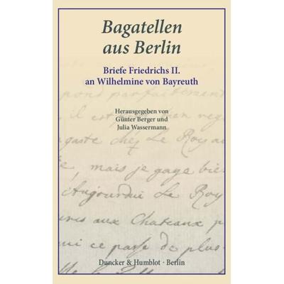 Bagatellen aus Berlin., Taschenbuch von , Duncker & Humblot, 978-3-428-13447-2