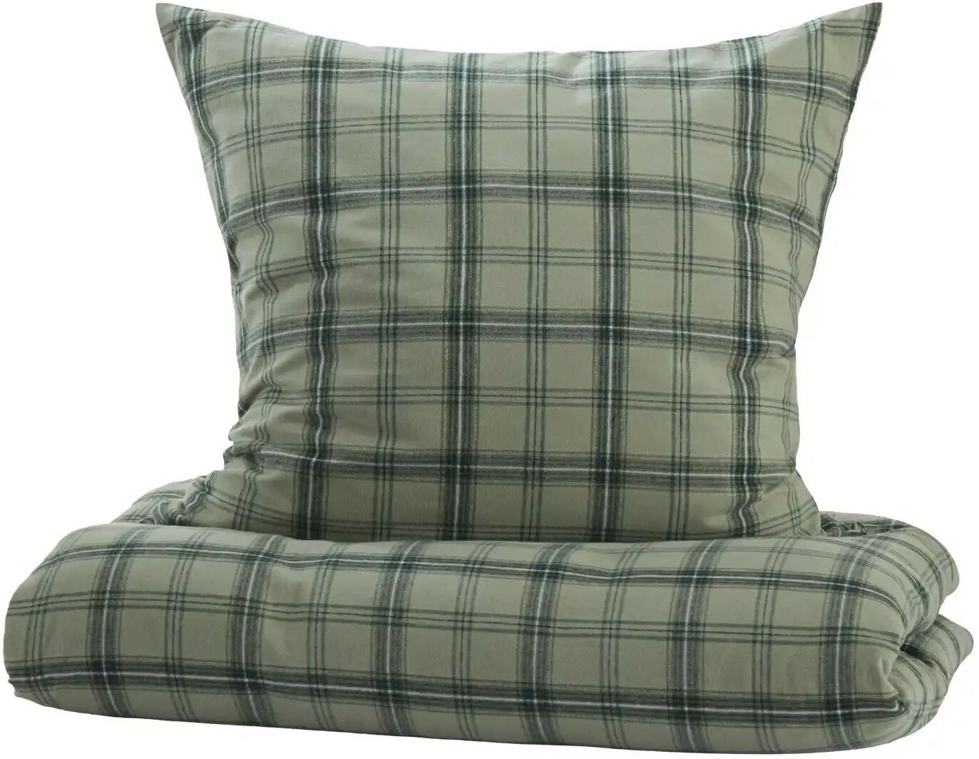 como Biber Bettwäsche  Tartan ¦ grün ¦ Maße (cm): B: 135