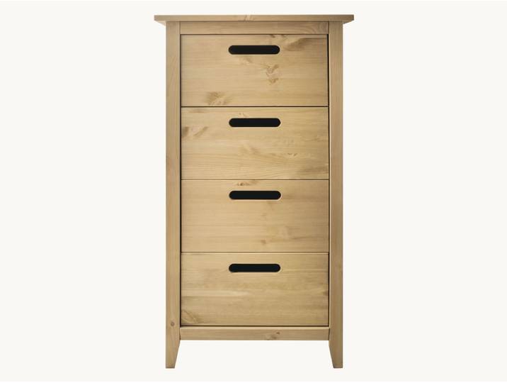 Kommode Lucena - Variante 02 - H91xB91xT40,5 cm - weiß-gewachst