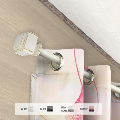 InStyleDesign Xavier 1 inch Diameter Adjustable Curtain Rod