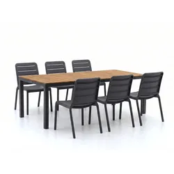 Forza Narni/Fidenza 220 cm Gartenmöbel-Set 7-teilig stapelbar
