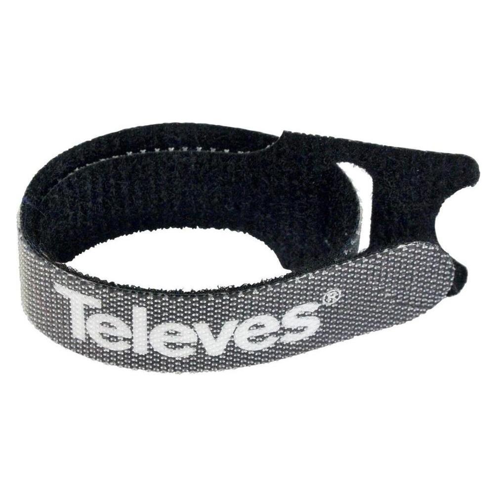 Televes KBL Nylonklettband 10er-Pack schwarz -Logo B15/L250mm (Antennenkabel) (200102)