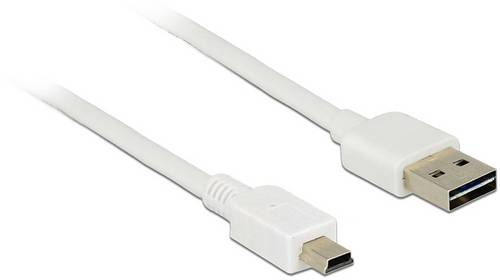 Delock USB-Kabel USB 2.0 USB-A Stecker, USB-B Stecker 1.00m Weiß 85157