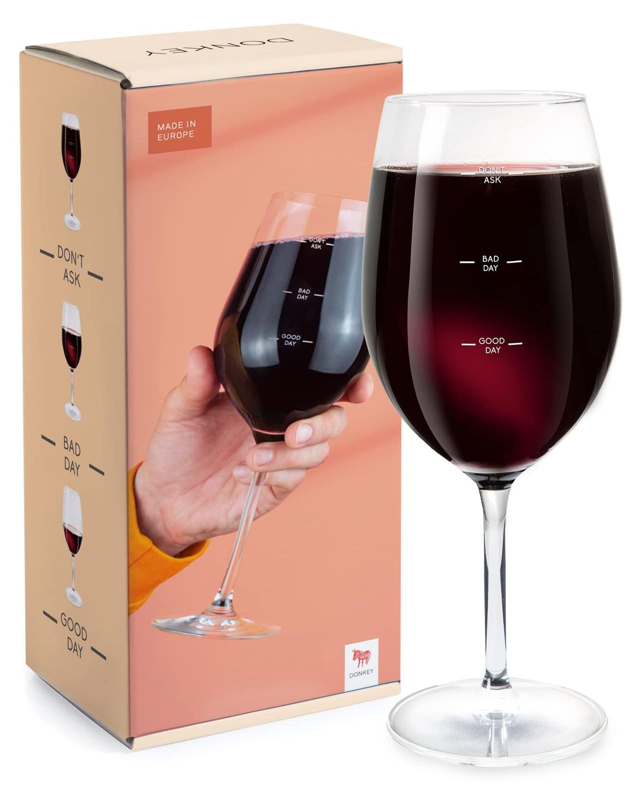 Dripio XL-wijnglas met stemmingindicator, 560 ml