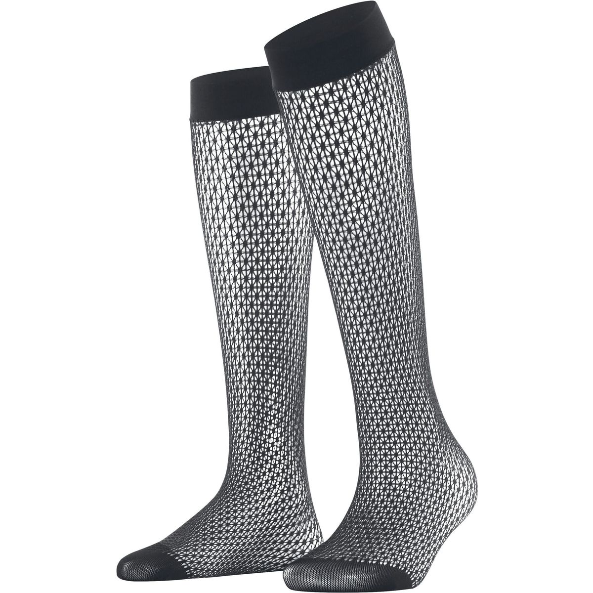 Falke x Kinga Mathe Net Damen Kniestrümpfe marine (6179) 35-38 44643-6179-35-38