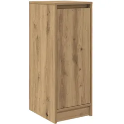 Helloshop26 - Schuhschrank Holzwerkstoff mit Türen 29,5 x 34 x 76 cm moderner Stil Holzaufbewahrung Eiche handgefertigt
