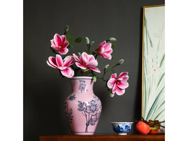 Vase en céramique pour décoration de Table à manger, ustensiles à fleurs, salon de thé, Vase hydroponique de bureau, Vase d'entrée, ornement