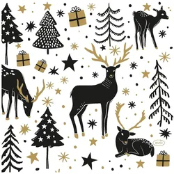Duni, Servietten, Magic Winter 33 x 33 cm (20 Stk., 33 x 33 cm)