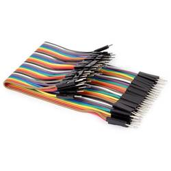 Whadda WPA427 Jumper-Kabel [40x Drahtbrücken-Stecker - 40x Drahtbrücken-Stecker] 15.00 cm Bunt inkl. Pins