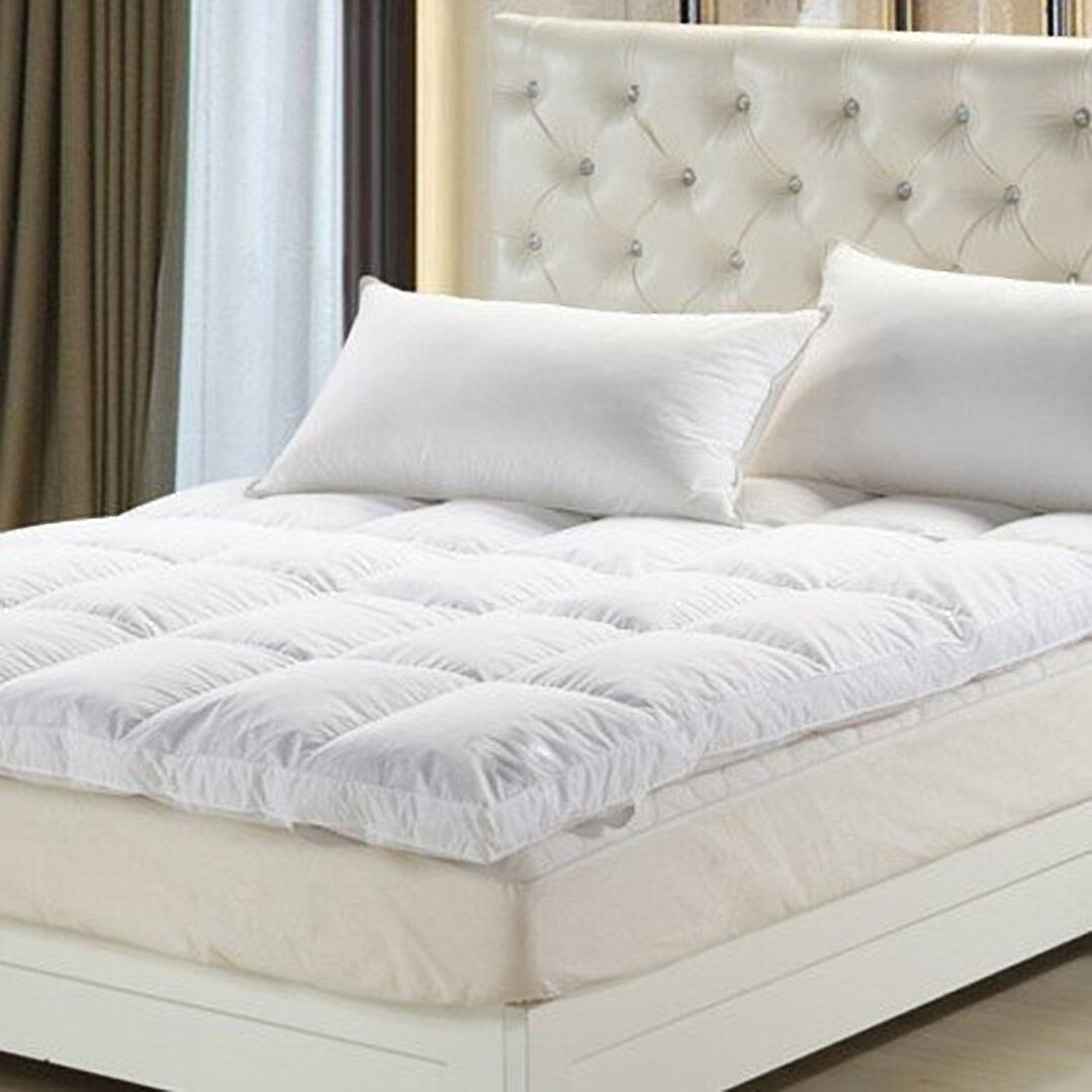Symple Stuff 12.7 cm Feather Mattress Topper White Super King (6')