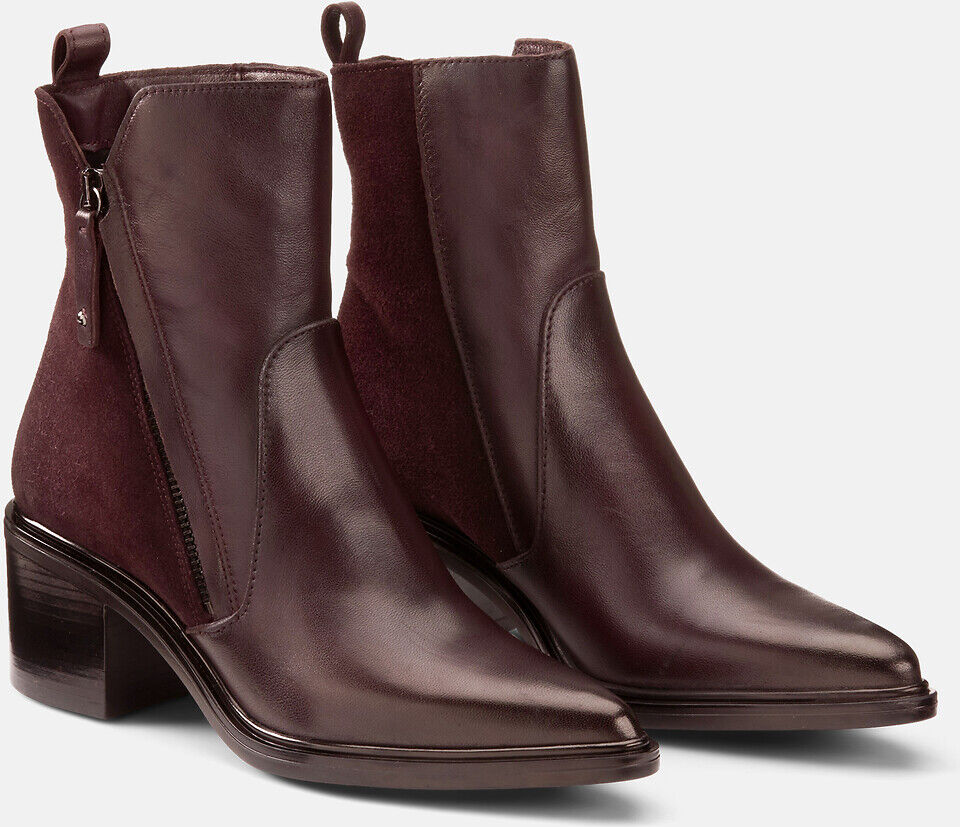 MJUS Bottines pointues zippées, en cuir