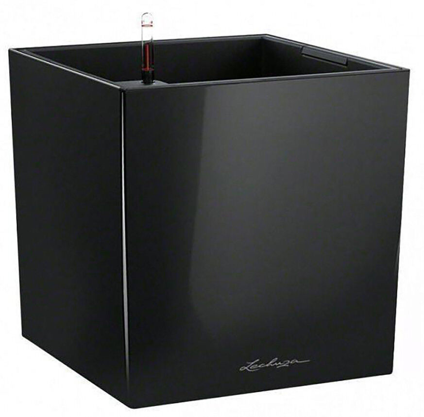 Lechuza Pot Planter Black 50cm H x 50cm W x 50cm D