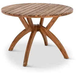 Garten-Esstisch Holz 110 cm Ø, wetterfest, runder Tisch für Garten, Terrasse, Outdoorbereich und Wintergarten, Akazie geölt, Raburg Kira