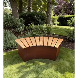 Badeko Sitzbank „Modell Karlsruhe“ 125 cm in Edelrostoptik