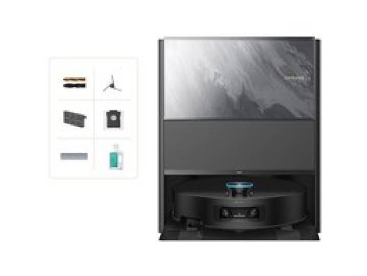Robot Aspirateur Laveur Dreame Aqua10 Ultra Track Complete Noir 25kPa Lavage 45°C Obstacles 6cm Démêlage 100% Évite +240 Objets