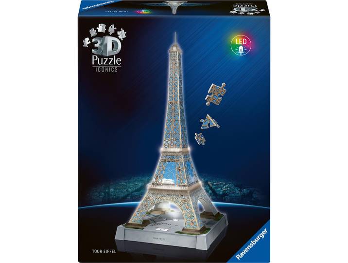 Puzzle 3D Iconics Tour Eiffel Illuminée 216 pièces RAVENSBURGER