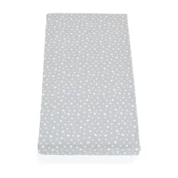 Moni Babybett-Matratze Classico 120 x 60 x 9 cm, Bezug abnehmbar, 100% Baumwolle hellgrau