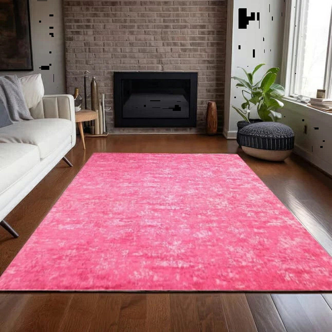 Ivy Bronx Area Rug Pink Rectangle 160 x 230 cm