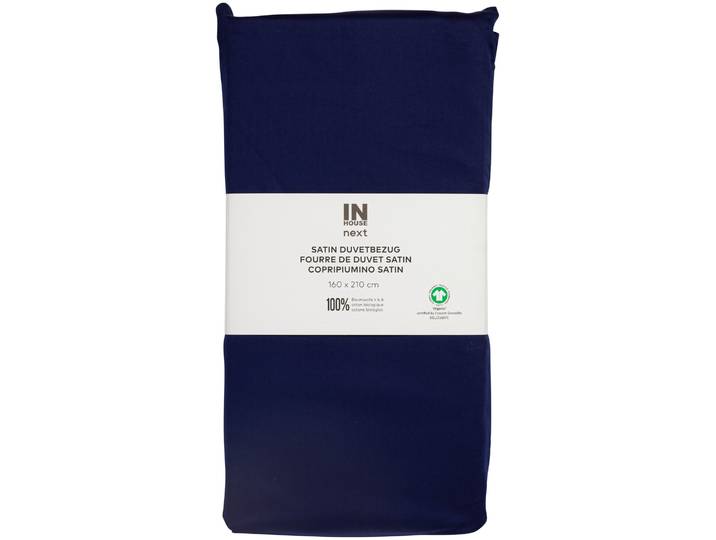 Inhouse Duvet Gots Satin 160x210 marine