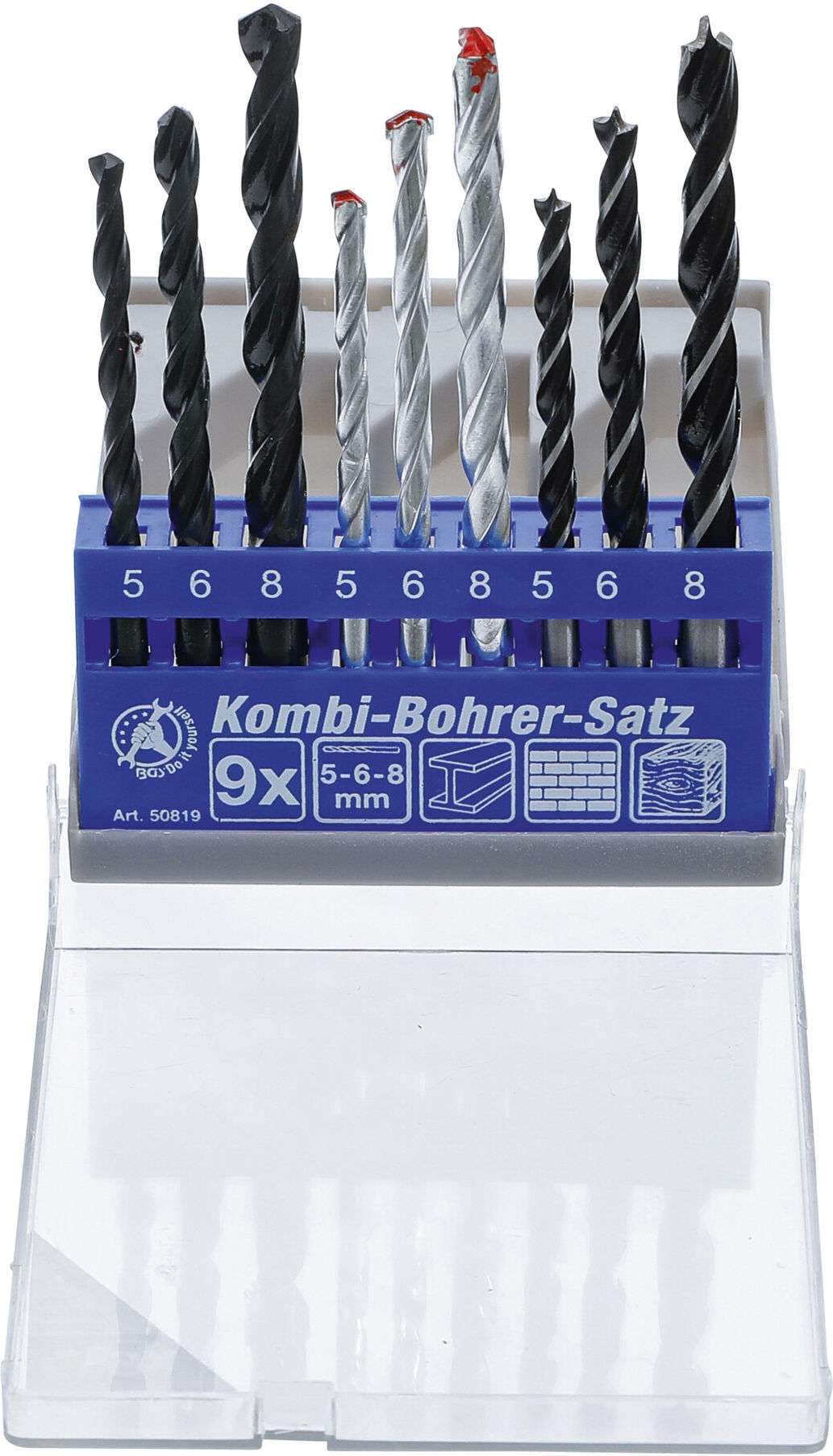 BGS Do it yourself Kombi-Bohrer-Satz 5 - 8 mm 9 teilig (50819)