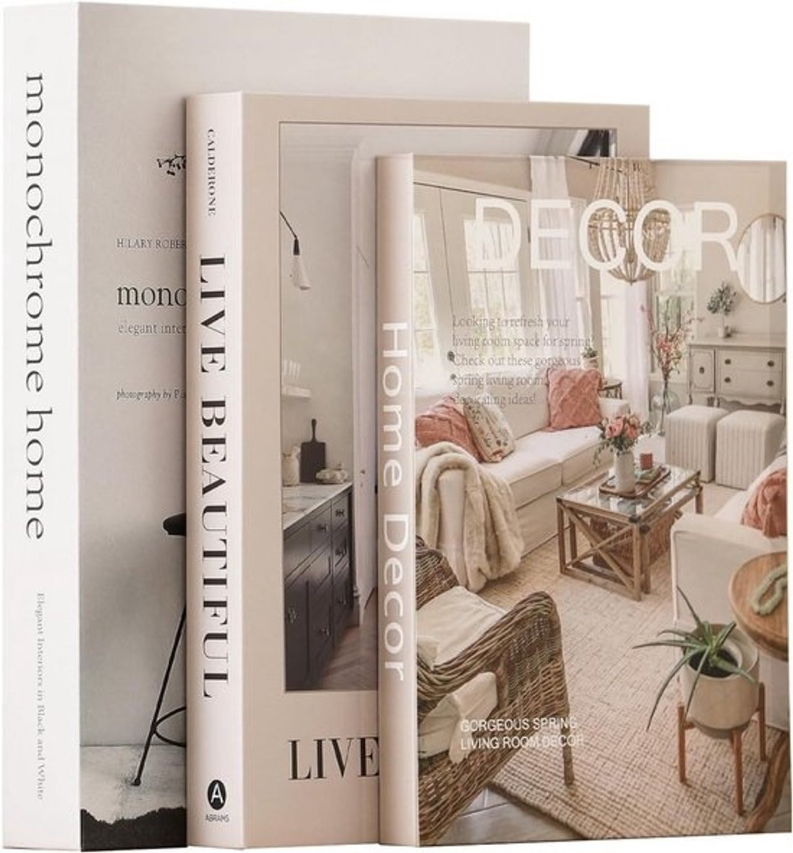 Set van 3 decoratieve nepboeken voor woondecoratie en opslag