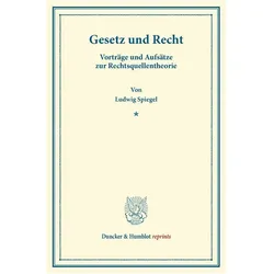 Gesetz und Recht., Fachbücher von Ludwig Spiegel