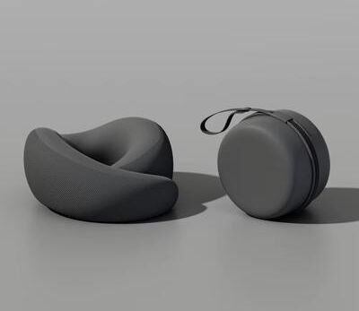 Inspired Finds Memory Foam Neck Support Pillow Soft Head Cushion With Ergonomic Support For Travel, Camping & Daily Comfort black 11.02x10.63x5.12in