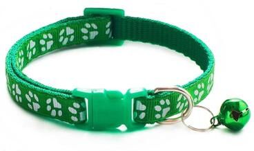 Uplift Essentials Vibrant Patterned Safety Bell Pet Collar light Green
