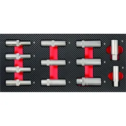 Projahn Stecknuss Einlage 12tlg 1/2" tiefe Nüsse