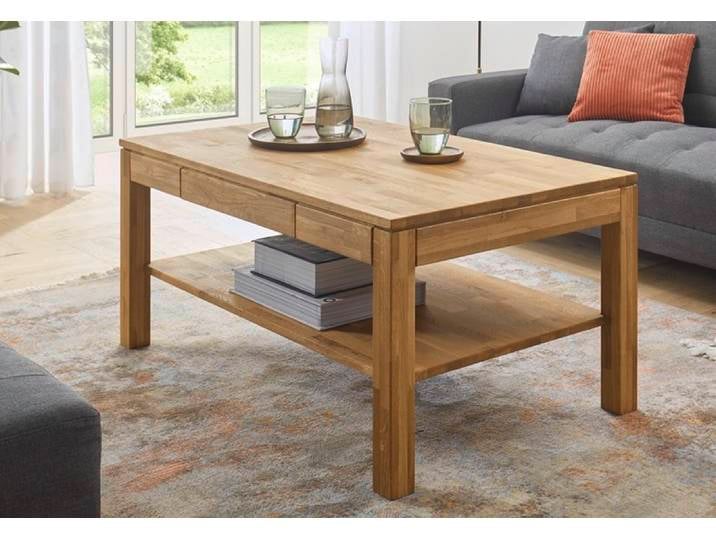 Couchtisch Salem , Eiche massiv , mit Schubkasten , 115X70