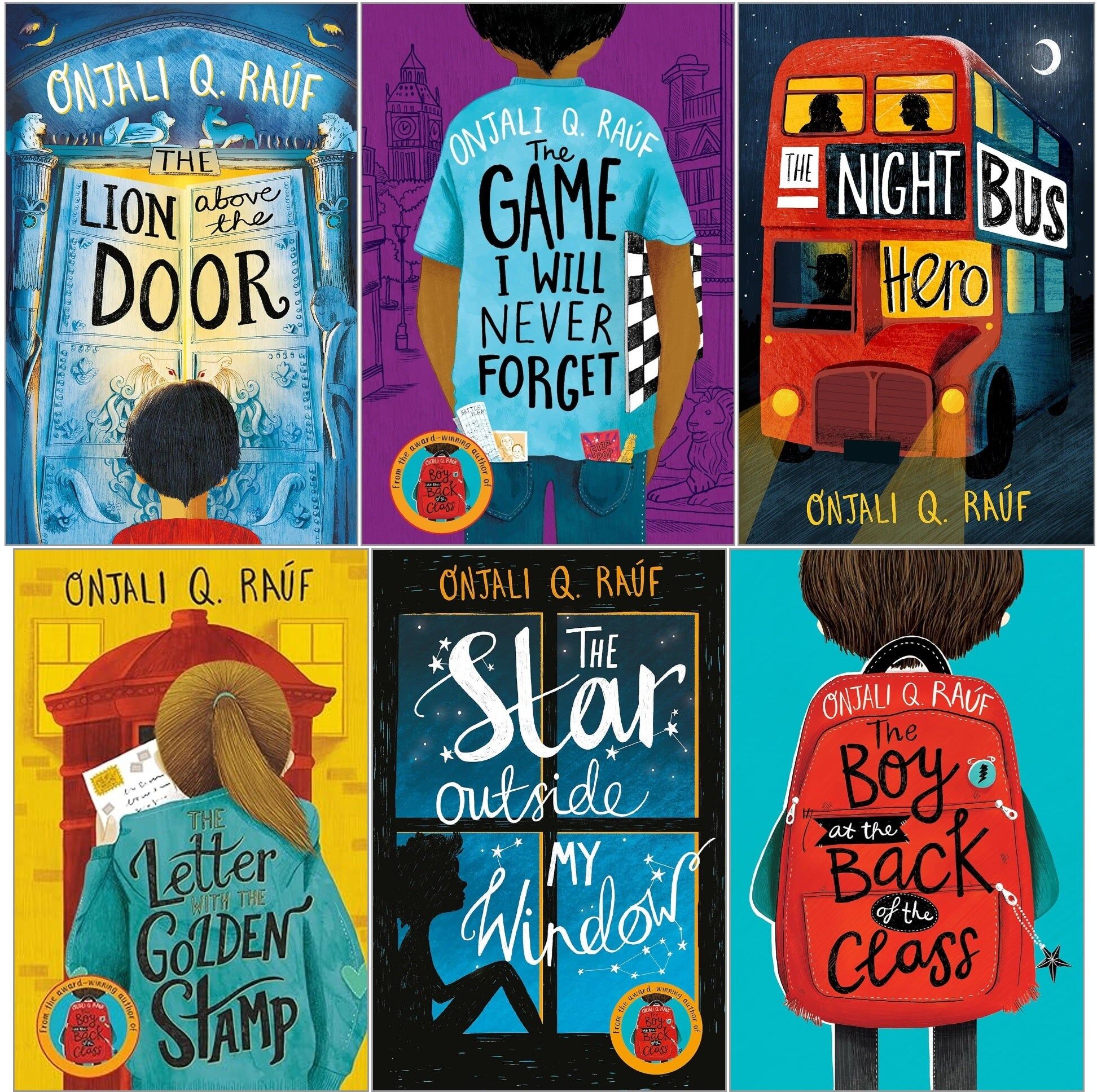 Orion Onjali Q. Rauf Collection 6 Books Set (The Star Outside my Window, The Boy At the Back of the Class, The Night Bus Hero, The Lion Above the Door, The