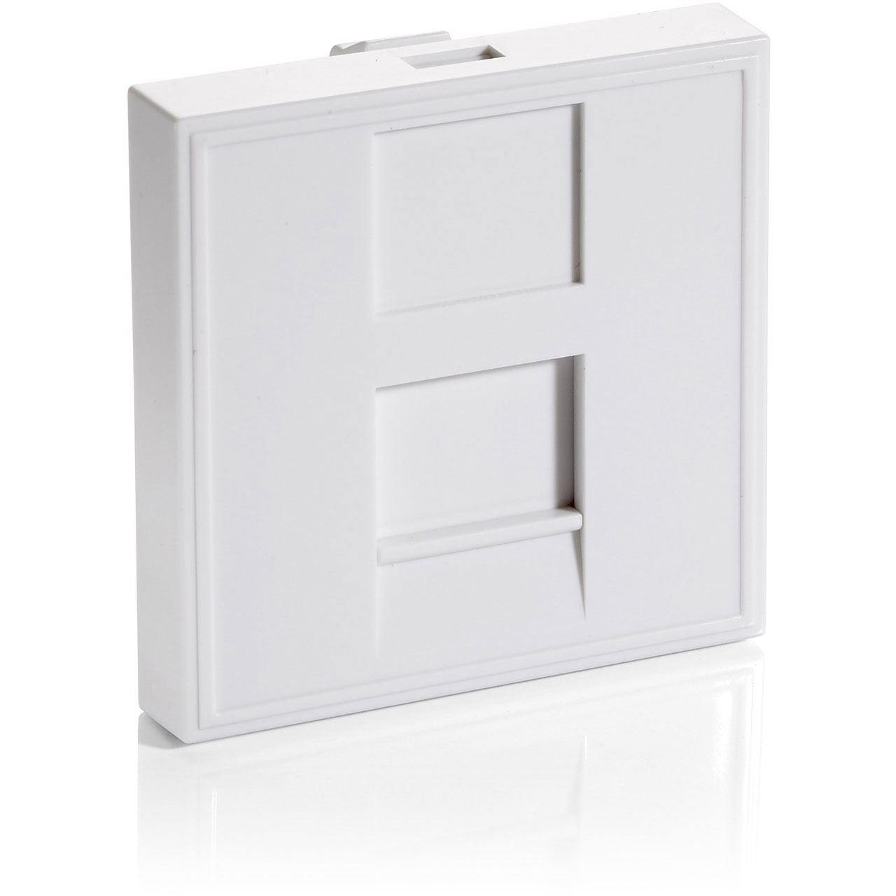 equip French Modular Einsatz 45x45mm 1-Port, reinweiß