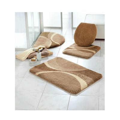 Badematte GRUND Gr. 4, beige, WC-Vorleger quadratischmit Ausschnitt (50cm x 50cm), Badematten, Badematte