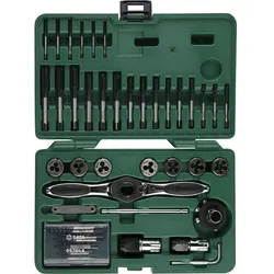 SATA, Gewindeschneider + Gewindebohrer, 40 Tlg. HSS Ratschen-Gewindeschneidewerkzeug Set