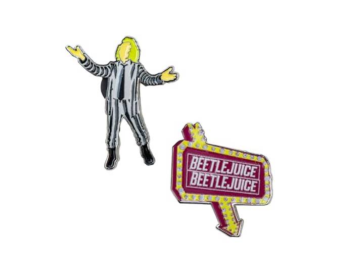 Cinereplicas Beetlejuice - Set van 2 Pin's Beetlejuice - 3 cm - Officiële licentie, 100% zinklegering