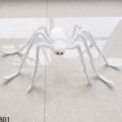 Inspire Curations Giant Black Plush Spider Halloween Giant Spider Scary Decoration For Haunted House & Outdoor Decor b01 1pc