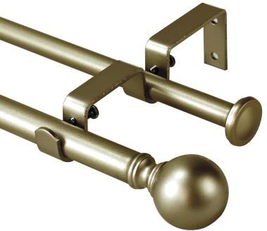 Urbanest Round Ball Designer Double Drapery Adjustable Curtain Rod & Hardware