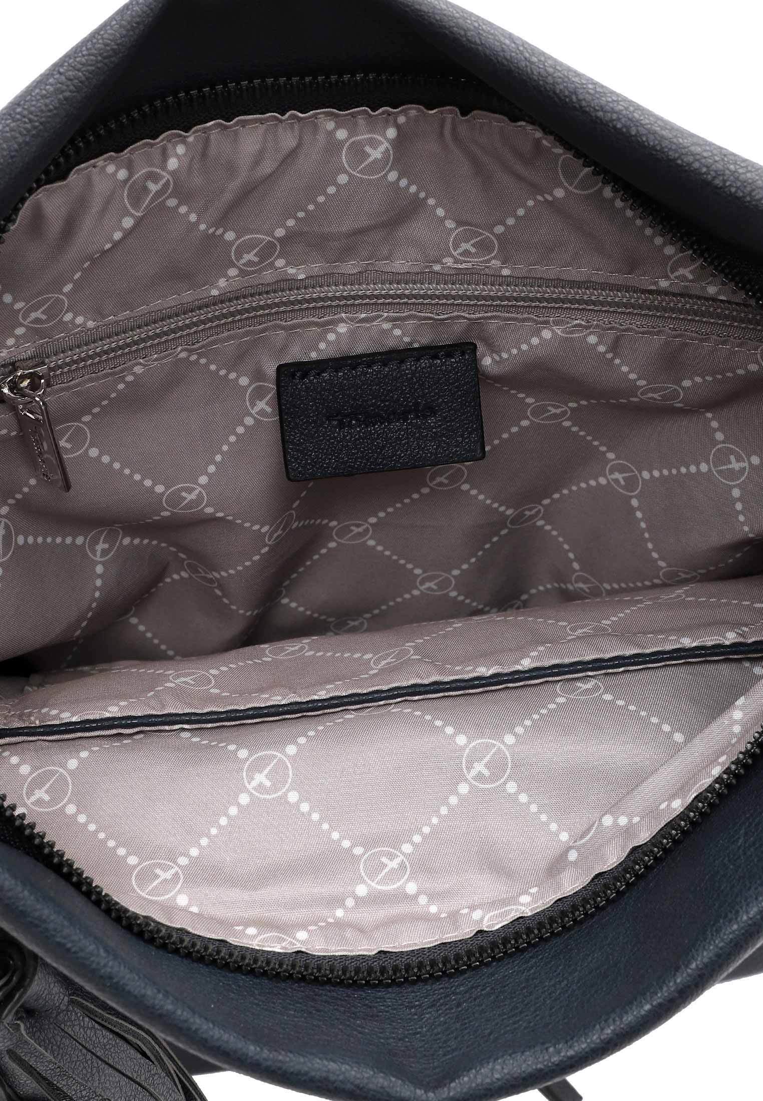 Beuteltasche TAMARIS "Beutel TAS Nele", Damen, Gr. B/H/T: 37cm x 33cm x 14cm 0, blau (blau 500), Polyester, Taschen Beuteltasche