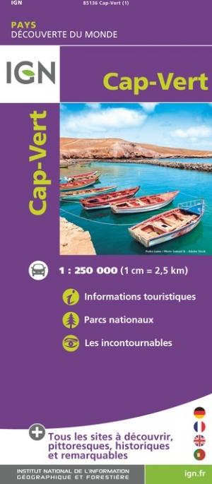 Carte routière - îles du Cap-Vert   IGN