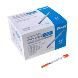 Romed Insulinspritzen U-100 steril 100 I.E. / 1ml 1 x 100 Stück