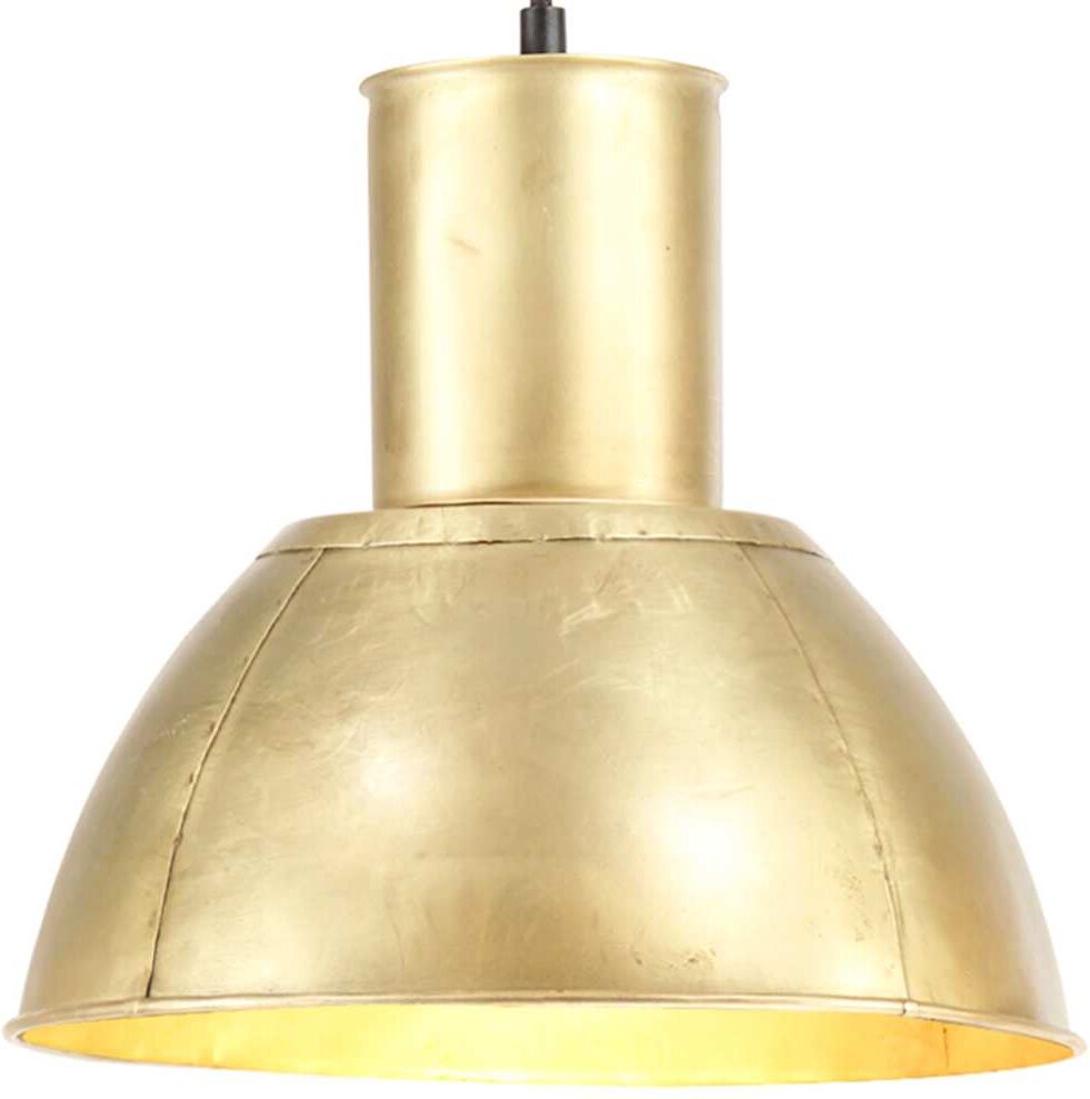 vidaXL Candeeiro suspenso redondo 25 W 28,5 cm E27 bronze Oro