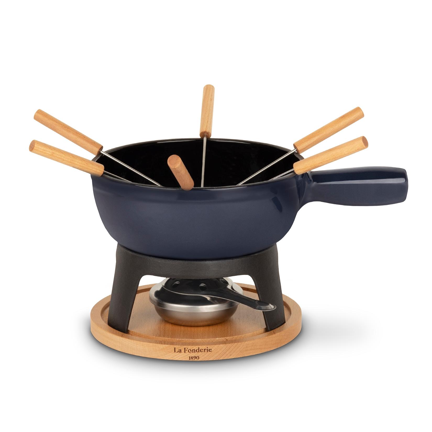 La Fonderie 1890 MONT JOUX Fondue-Gerät, Gusseisen emailliert, 1.8 liters