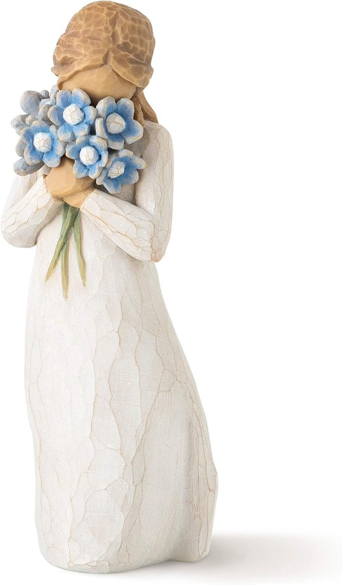 Willow Tree Don't Forget Me Beeldje - Handgeschilderd - Hoogte: 13,5 cm