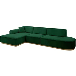 ECKSOFA Ottomane Links IREA-L2-v2 - 328x171x83 cm Grün